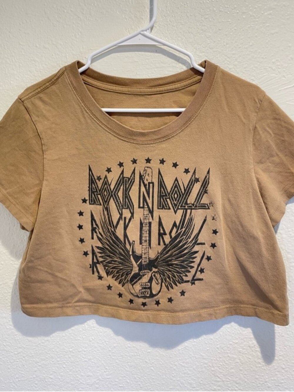 Tee Cropped Tan M - Picture 1 of 2
